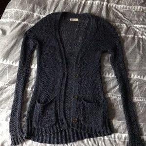 Hollister navy long cardigan